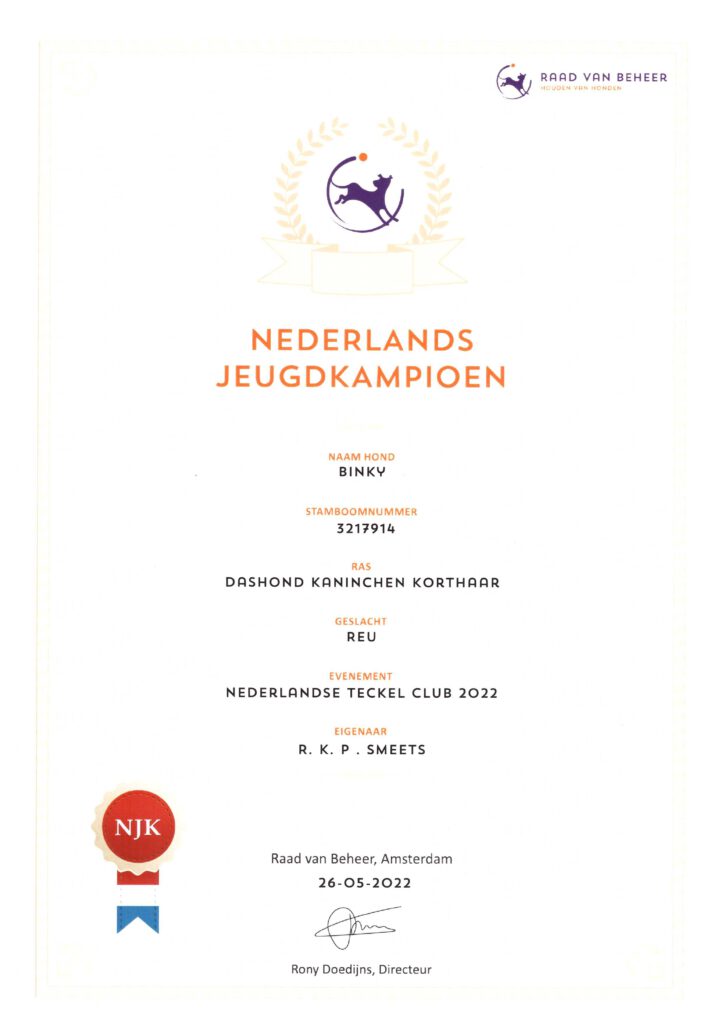 Nederlands Jeugdkampioen 2022